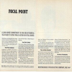 1963 Westinghouse Broadcasting Television Focal Point Vintage Print Ad/Poster